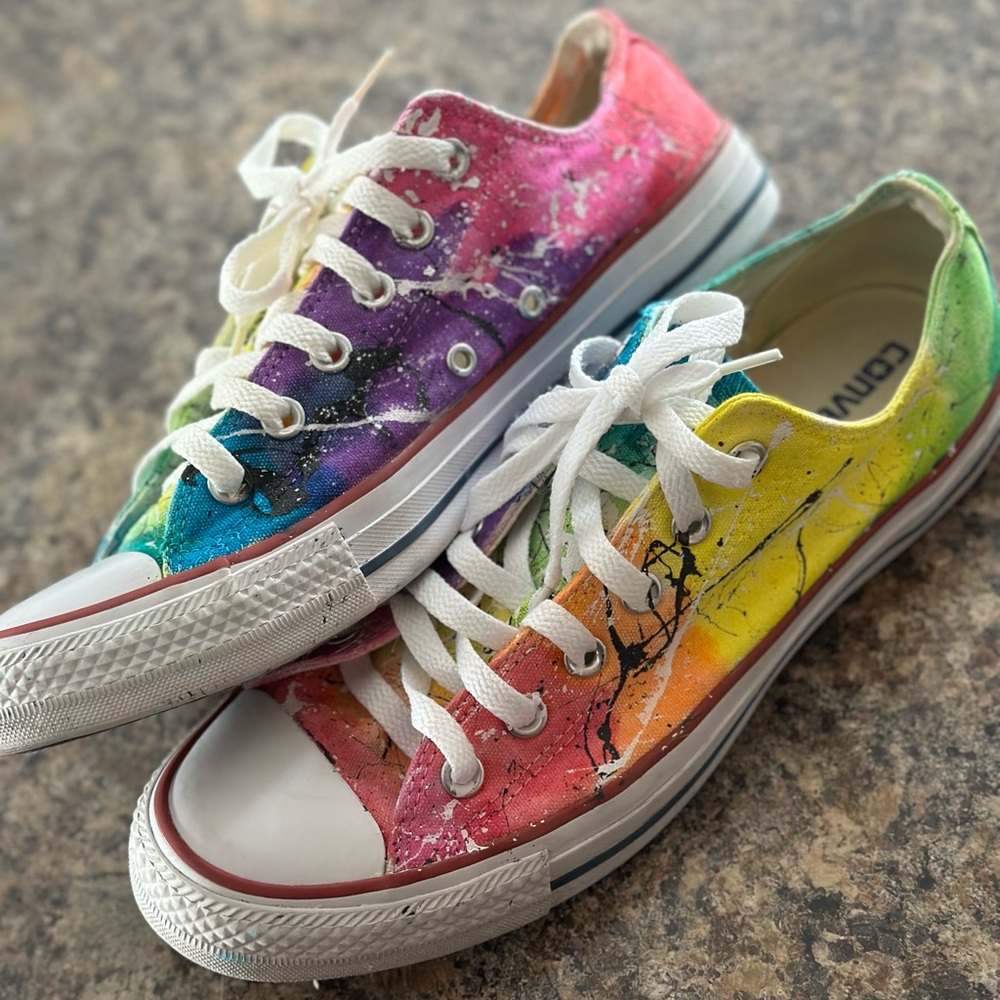 Paint Splatter & Tie Dye Converse Chuck Taylor low cut - Picture 2 of 4